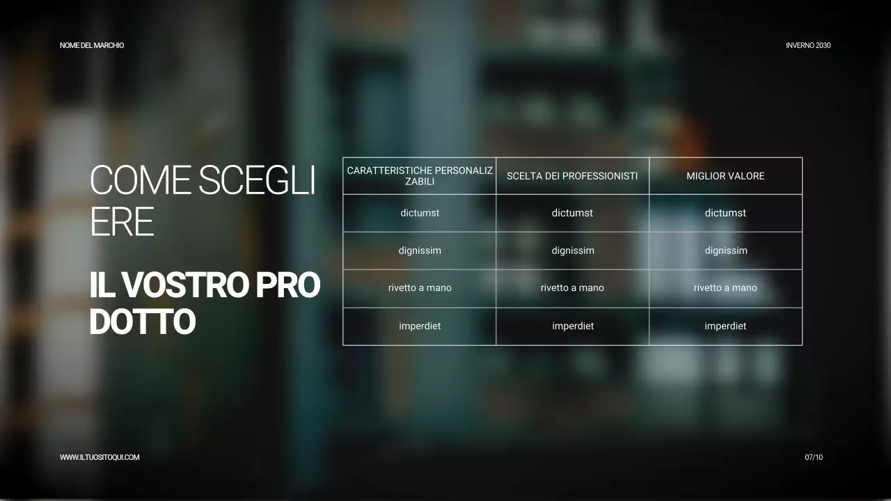 Catalogo dei prodotti moderni beige