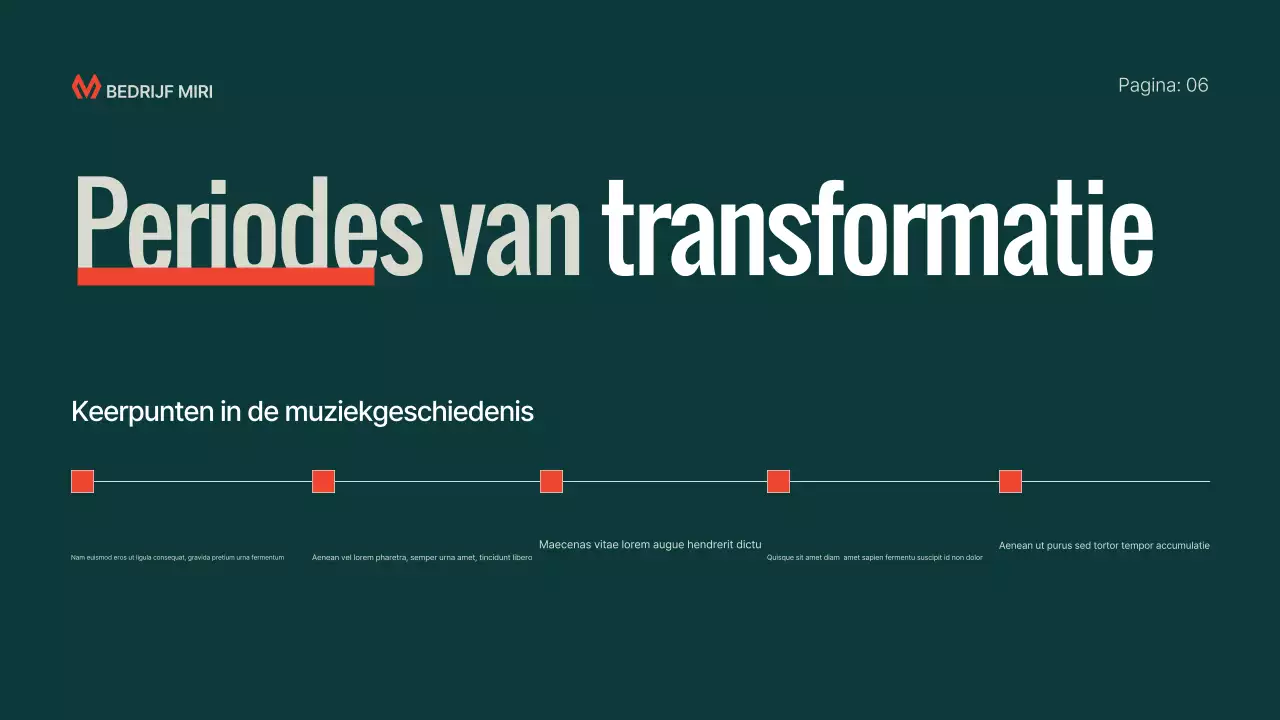 Teal Moderne Muziek Lezing