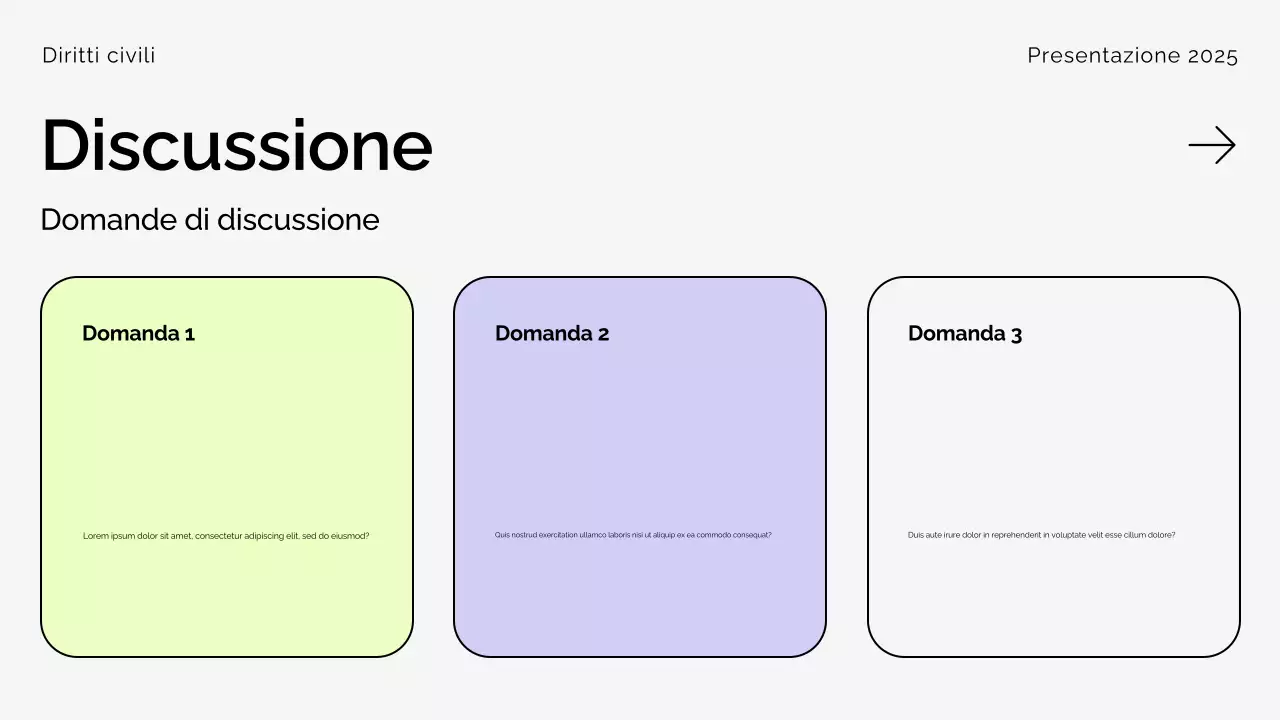 Presentazione del Movimento per i diritti civili moderno Beige