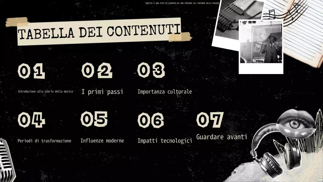 Presentazione della storia della musica d'epoca