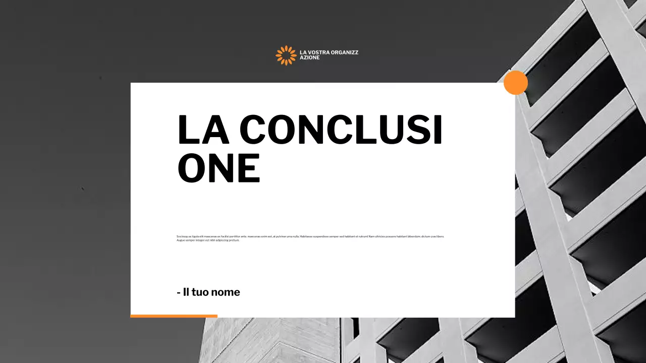 nero moderno senza scopo di lucro presentazione