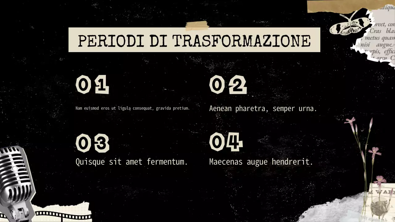 Presentazione della storia della musica d'epoca