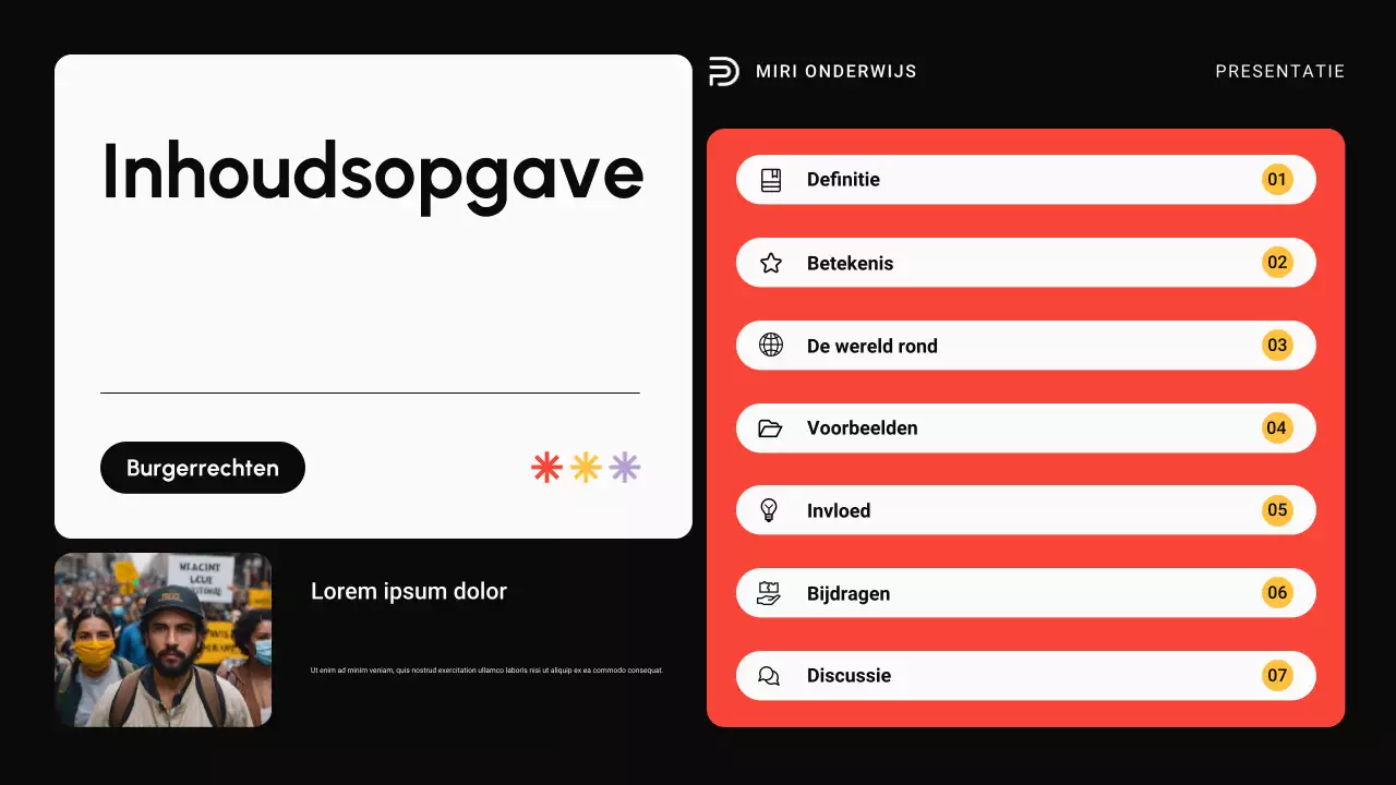 Zwart en rood Moderne burgerrechtenbewegingen over de hele wereld