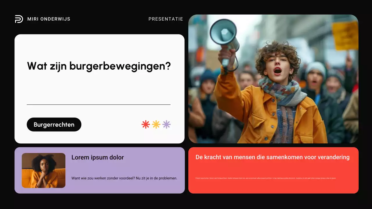 Zwart en rood Moderne burgerrechtenbewegingen over de hele wereld