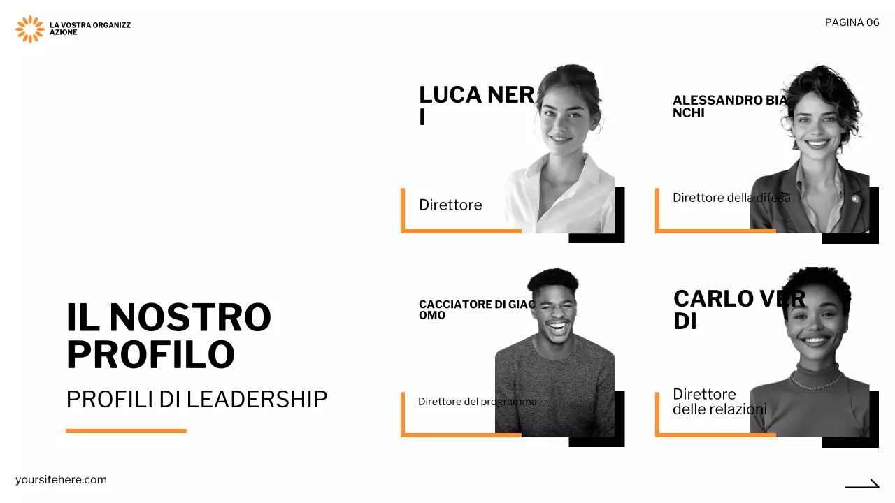 nero moderno senza scopo di lucro presentazione