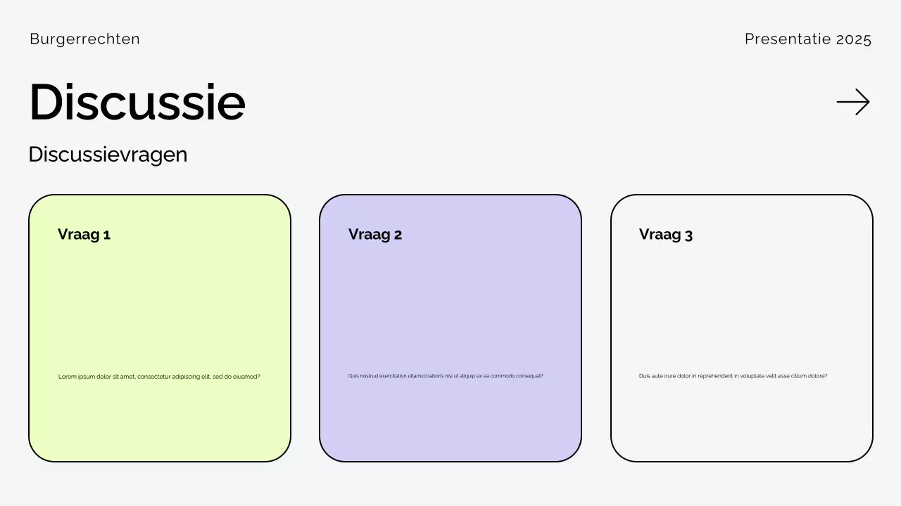 Presentatie over de beige moderne burgerrechtenbeweging