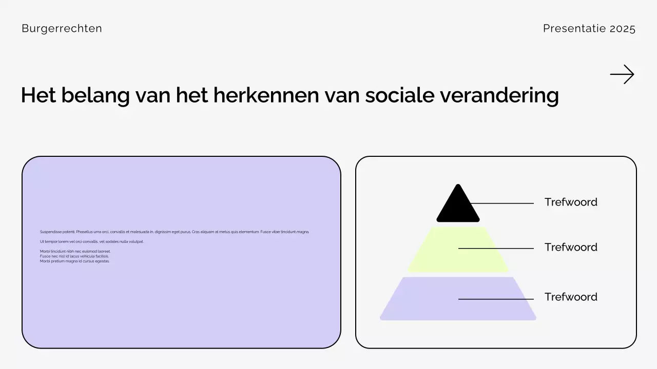 Presentatie over de beige moderne burgerrechtenbeweging