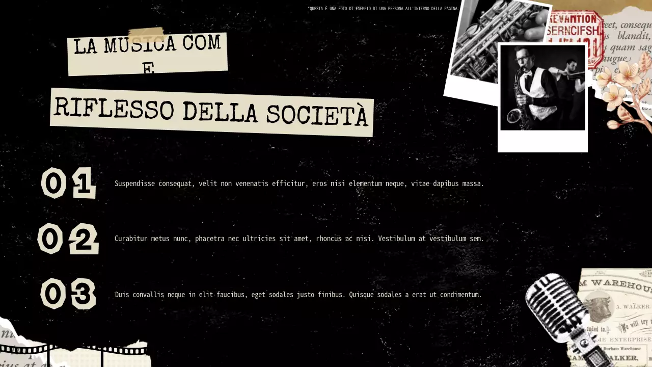 Presentazione della storia della musica d'epoca