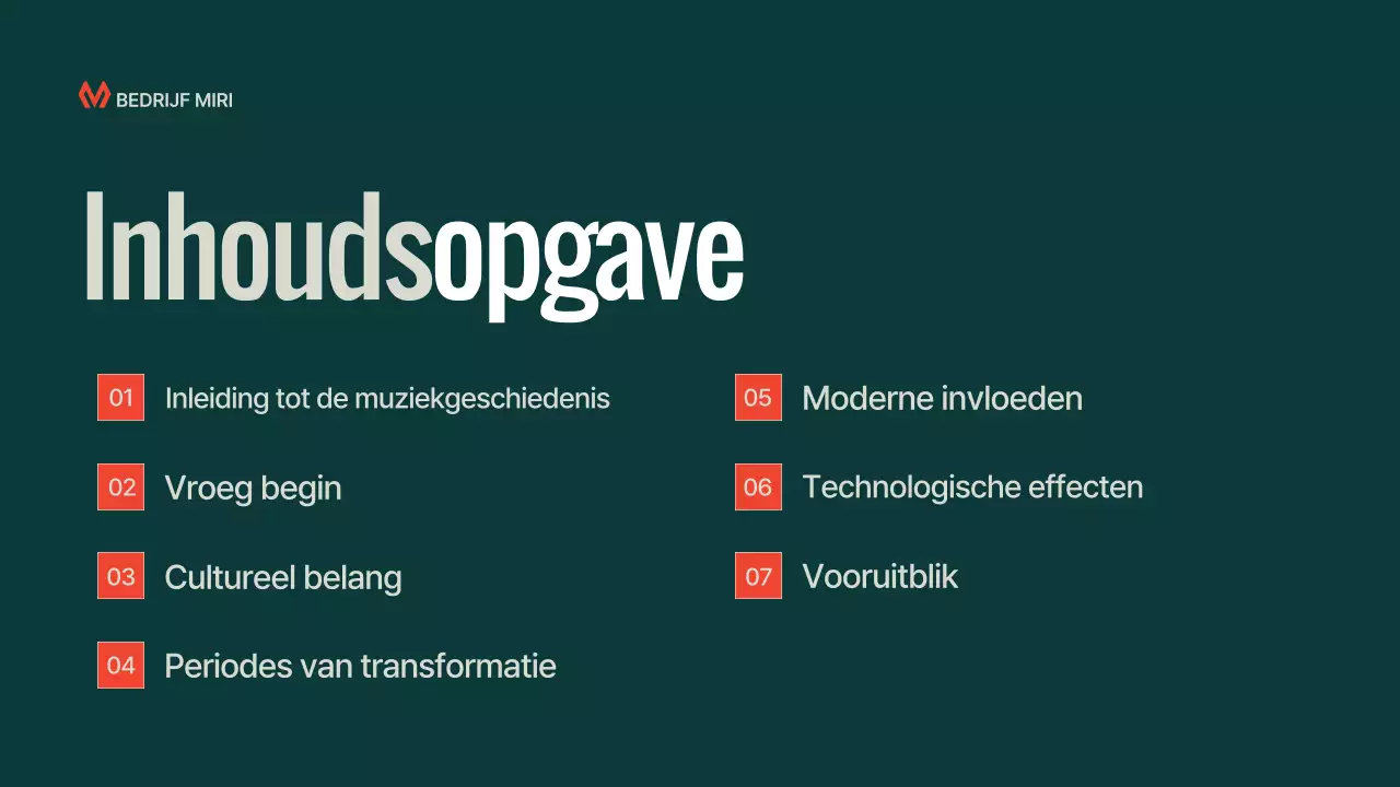 Teal Moderne Muziek Lezing