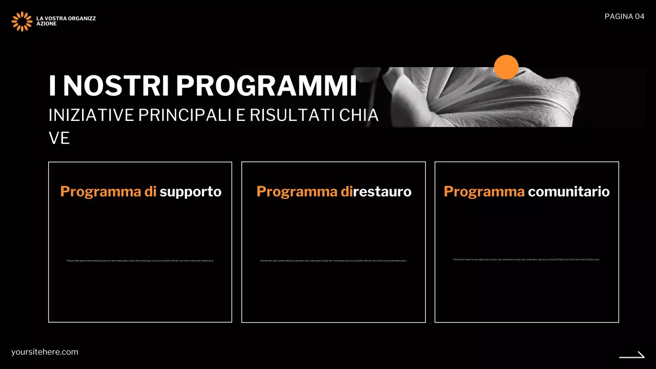 nero moderno senza scopo di lucro presentazione