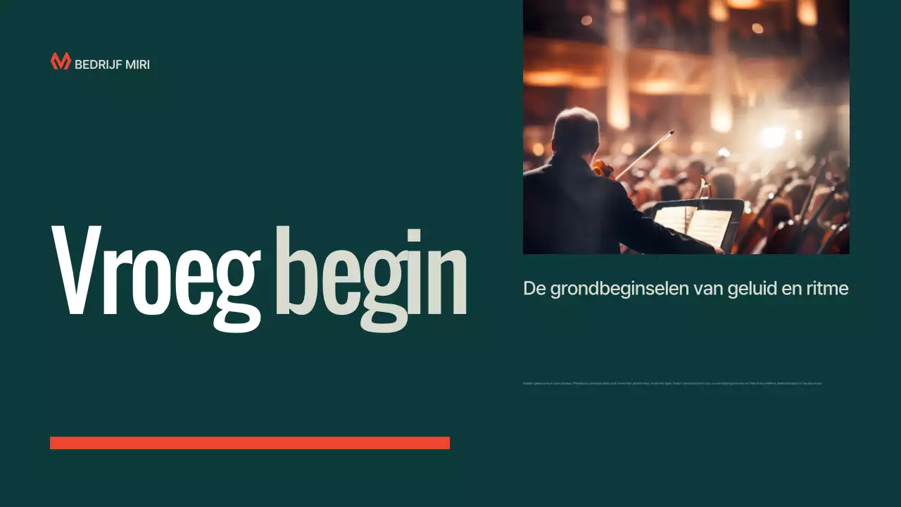 Teal Moderne Muziek Lezing