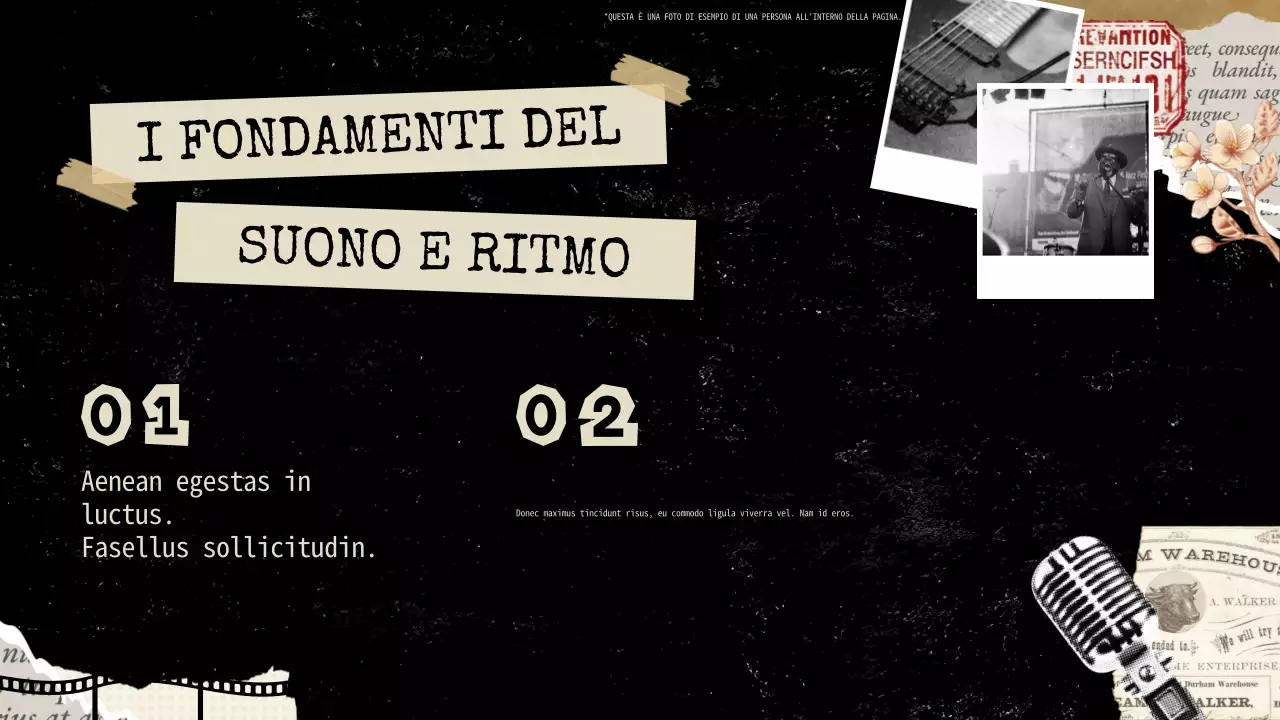 Presentazione della storia della musica d'epoca