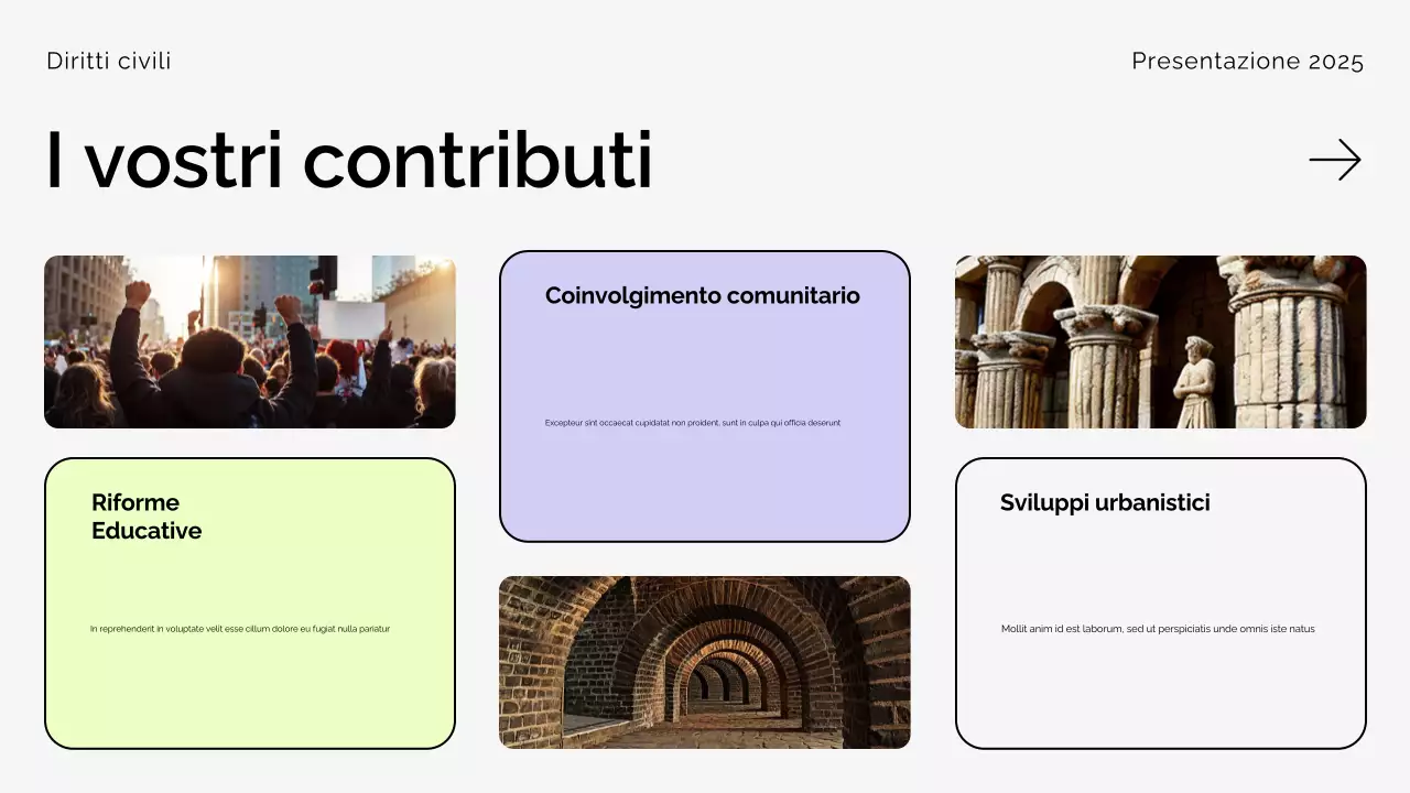 Presentazione del Movimento per i diritti civili moderno Beige