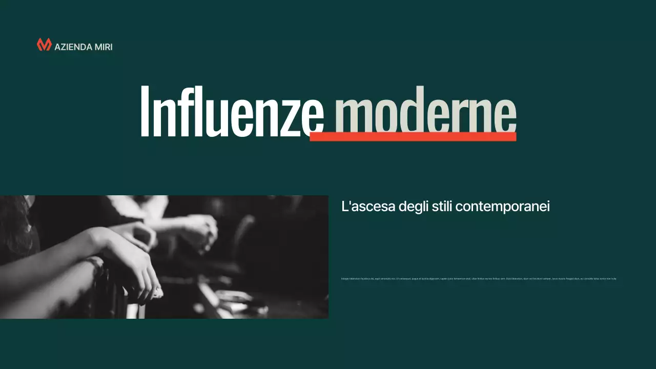 Presentazione della conferenza di musica moderna Teal