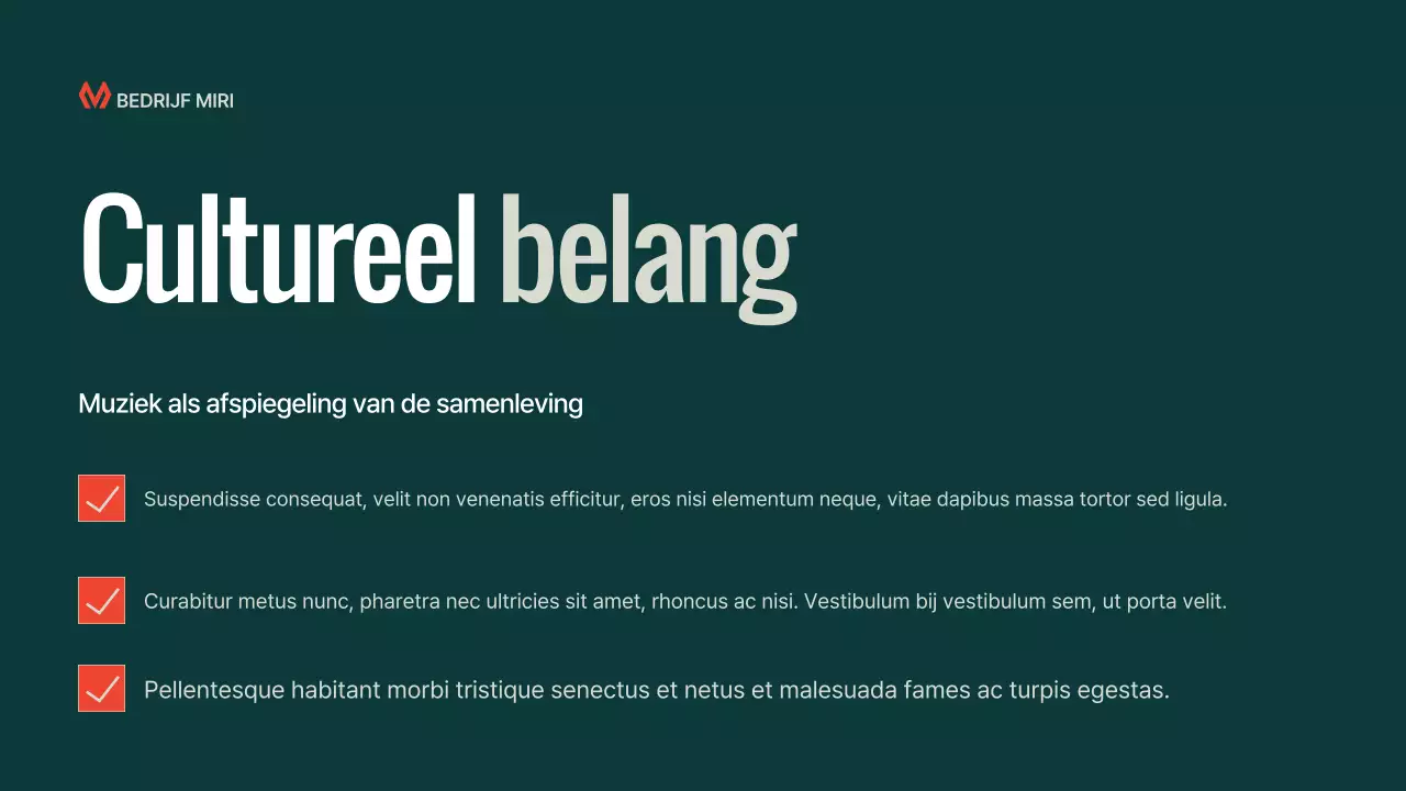 Teal Moderne Muziek Lezing
