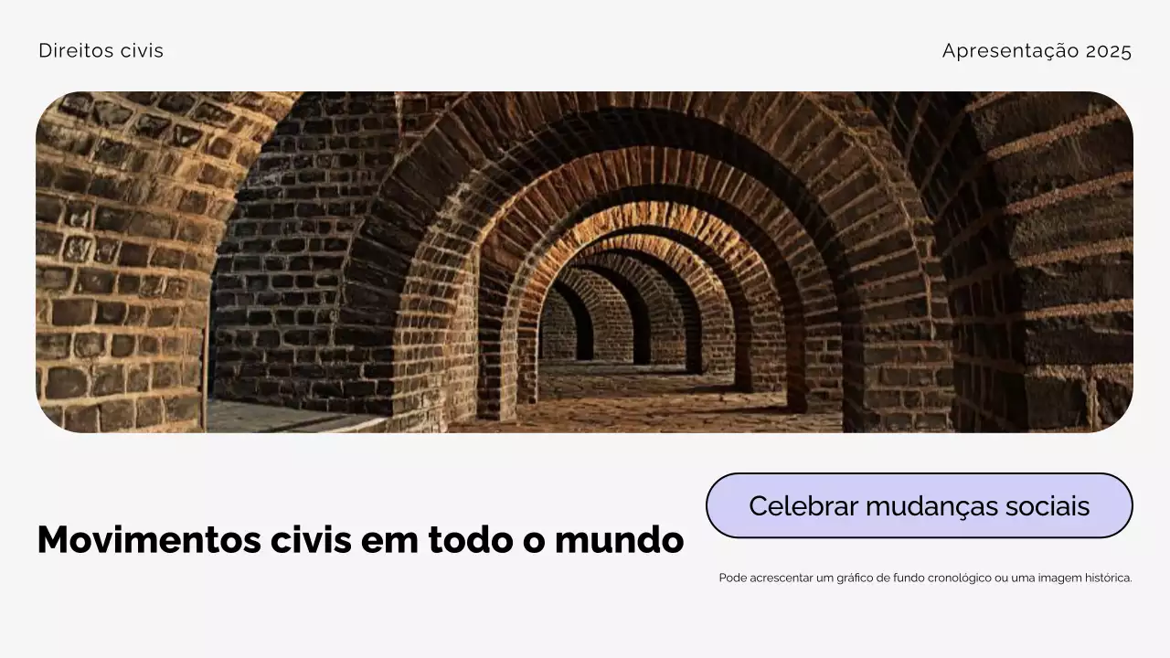 Apresentação do Movimento Moderno dos Direitos Civis Bege
