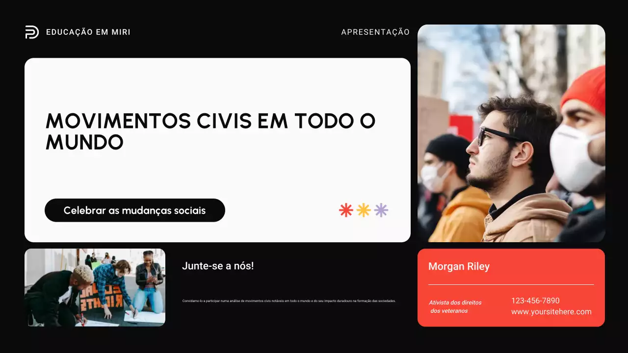 Preto e vermelho Movimentos modernos de direitos civis em todo o mundo