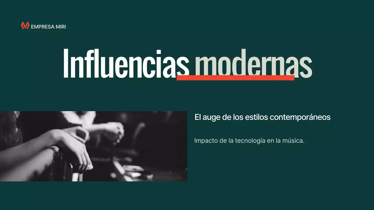 Presentación de la conferencia Teal Modern Music