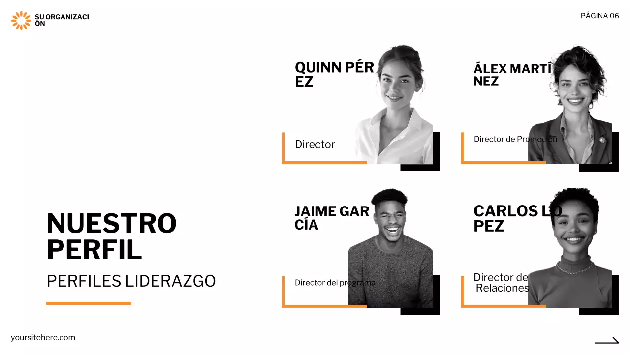 presentación negra moderna sin ánimo de lucro