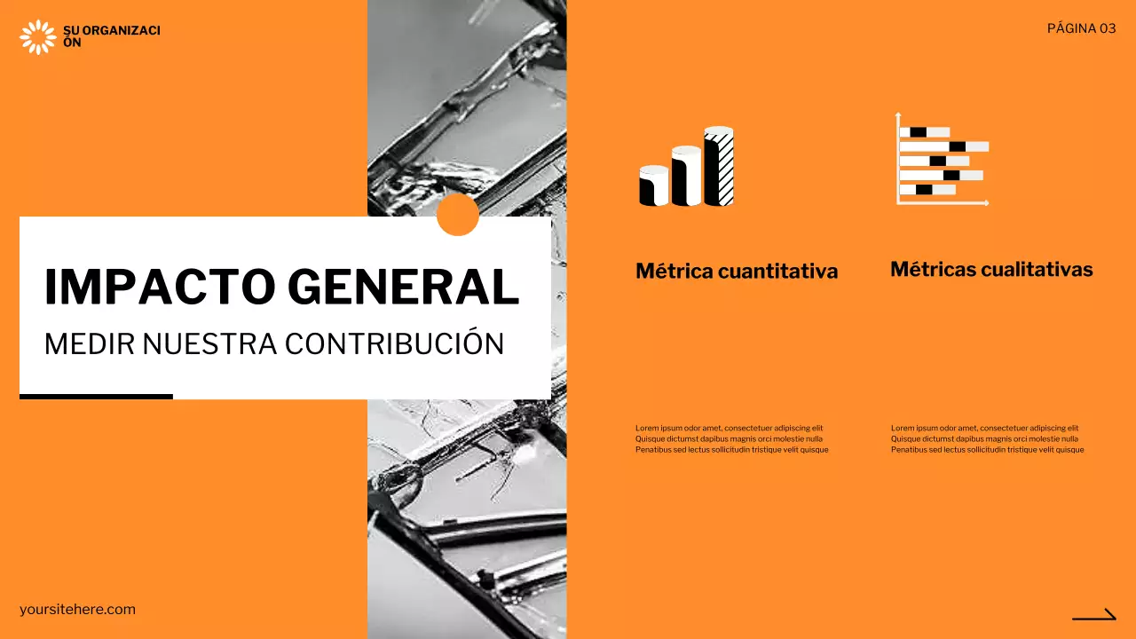 presentación negra moderna sin ánimo de lucro