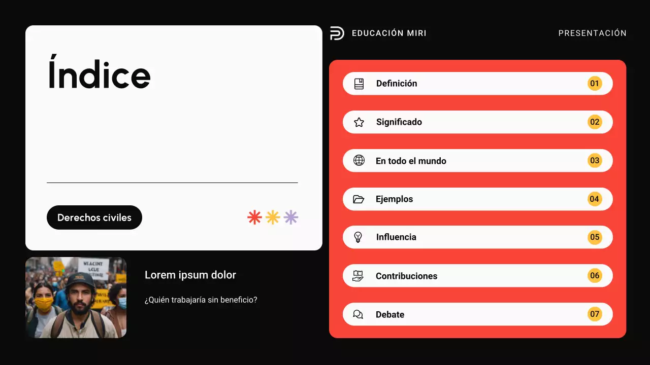 Negro y Rojo Movimientos modernos de derechos civiles en todo el mundo