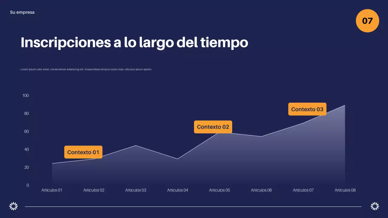 informe de marketing de navy geometric