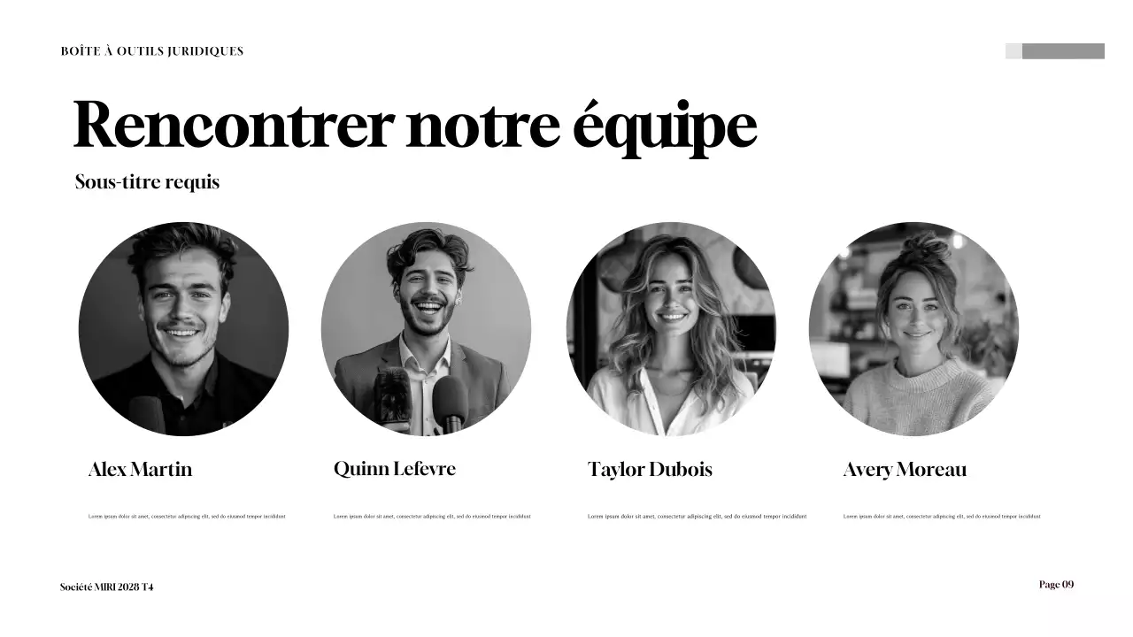 Présentation de la boîte à outils de conseil juridique de Maroon Professional