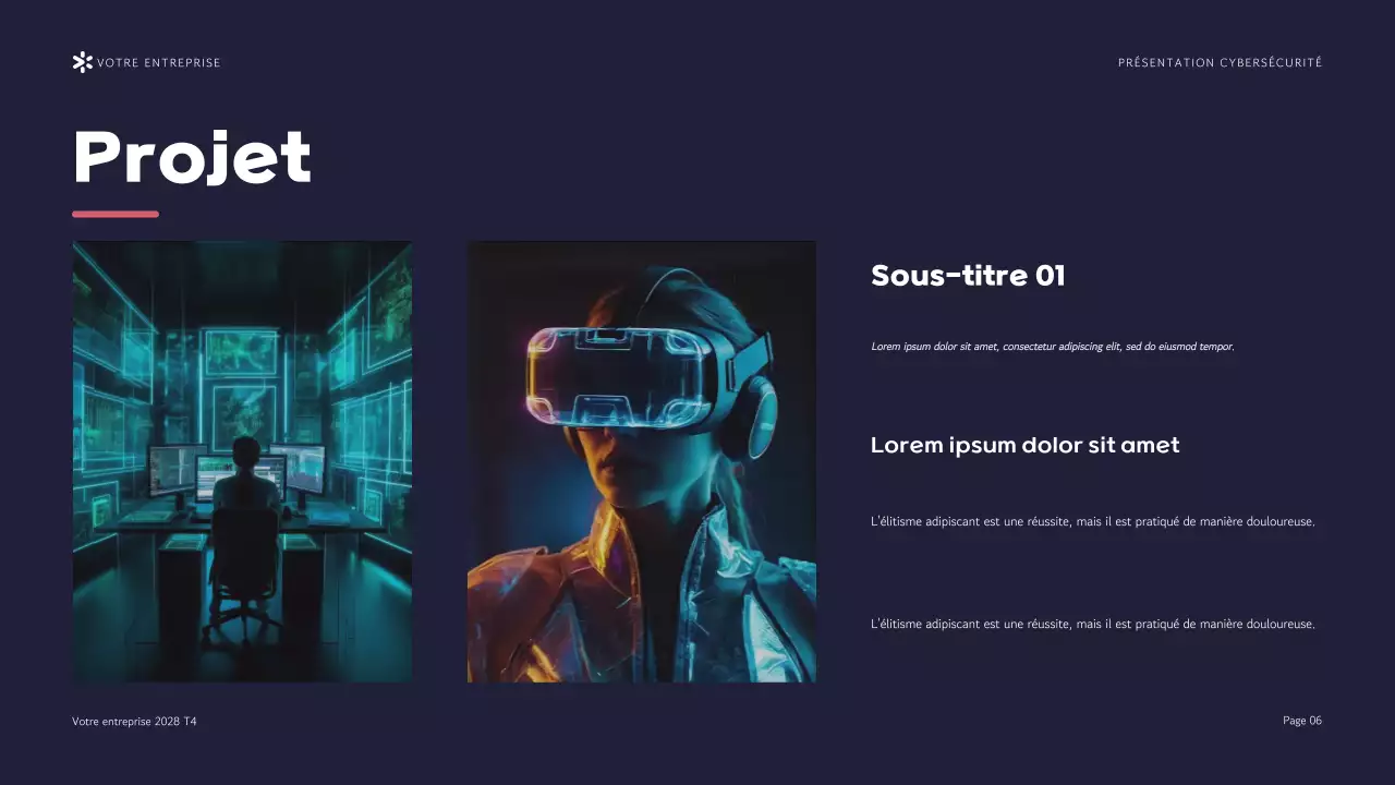 Présentation de l'agence de cybersécurité Purple Modern