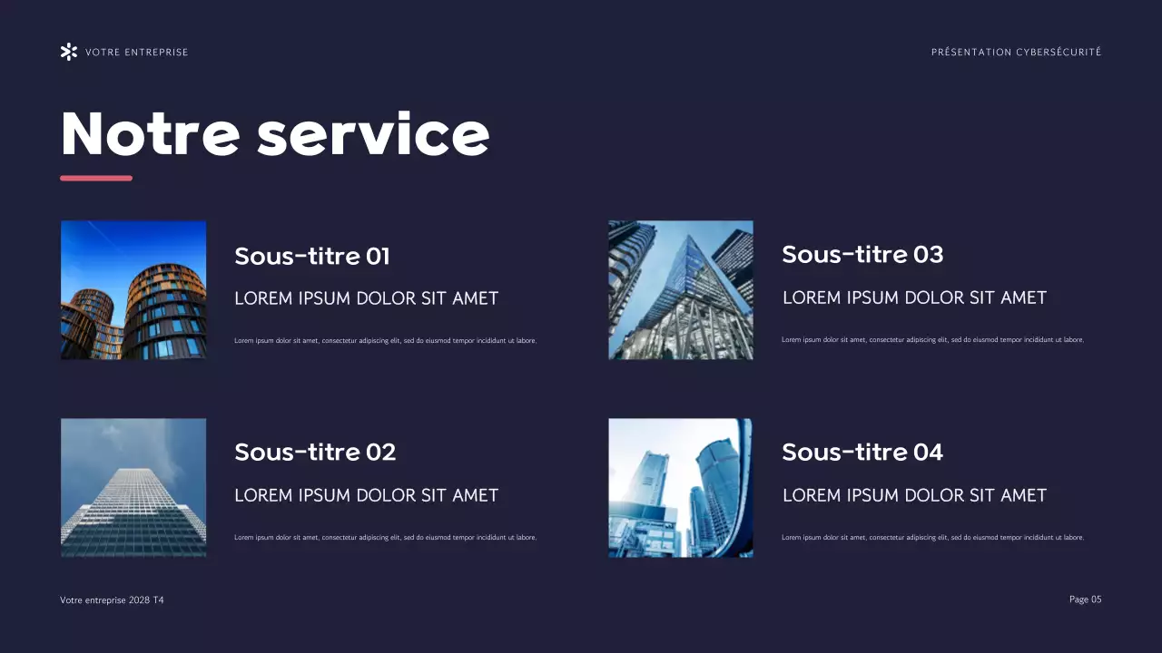 Présentation de l'agence de cybersécurité Purple Modern