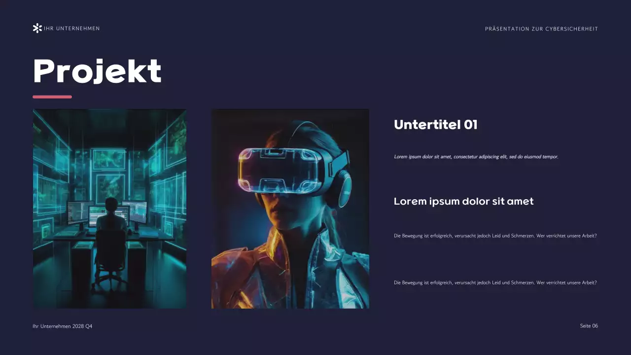 Lila Moderne Cybersicherheitsagentur Präsentation