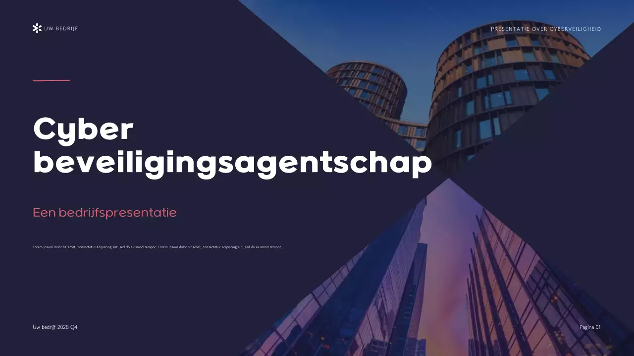 Presentatie Purple Modern Cyber Security Agency