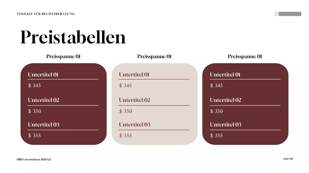 Maroon Professional Legal Consulting Toolkit Präsentation