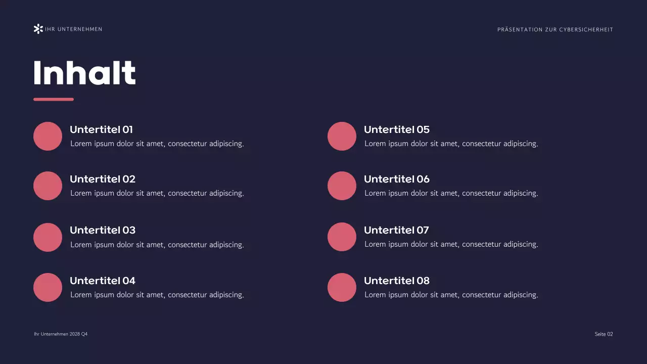 Lila Moderne Cybersicherheitsagentur Präsentation