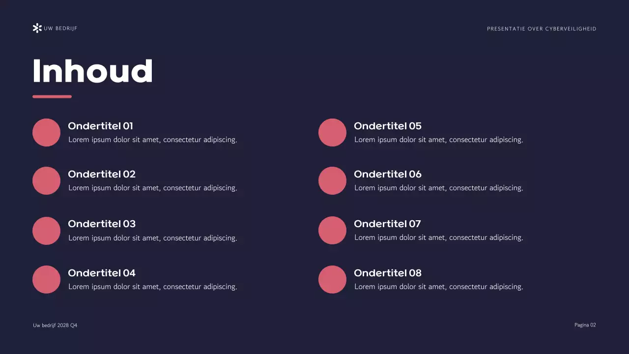 Presentatie Purple Modern Cyber Security Agency