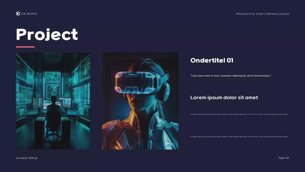 Presentatie Purple Modern Cyber Security Agency