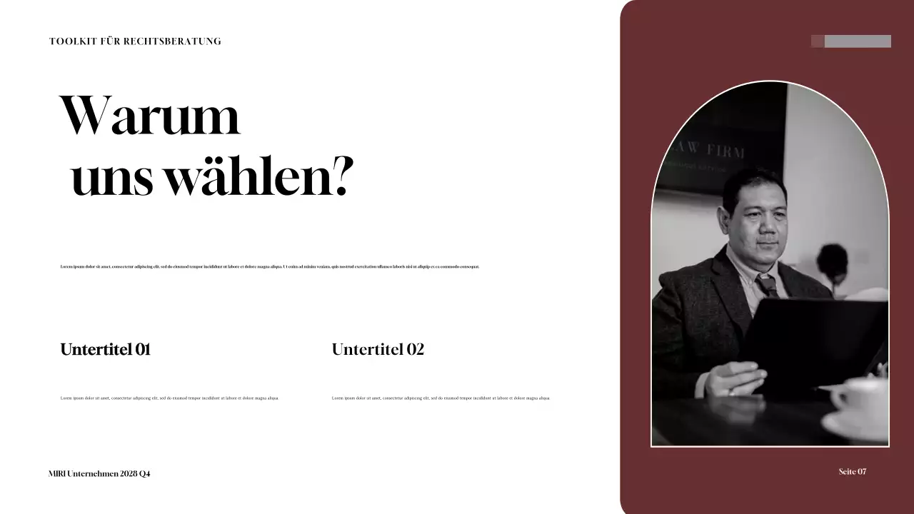 Maroon Professional Legal Consulting Toolkit Präsentation