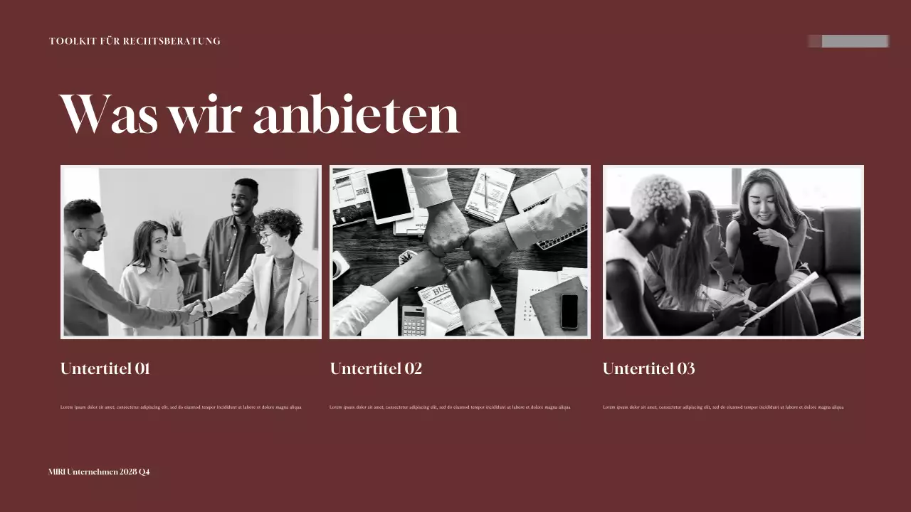 Maroon Professional Legal Consulting Toolkit Präsentation
