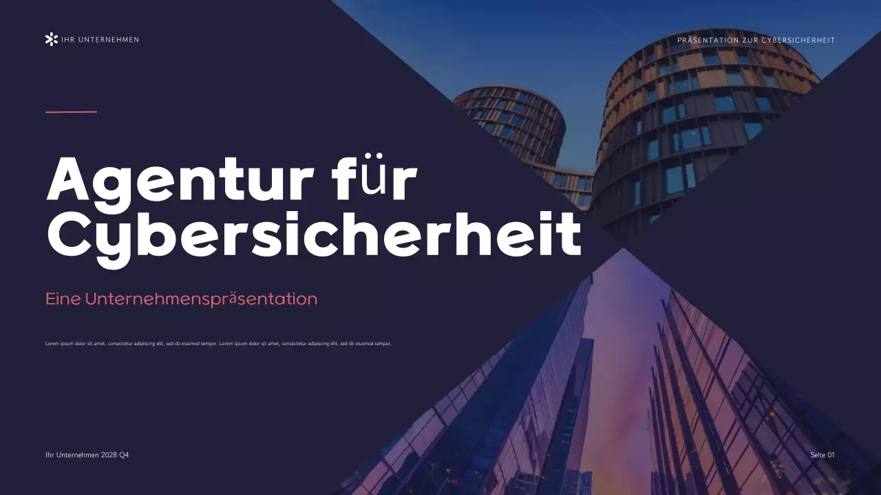 Lila Moderne Cybersicherheitsagentur Präsentation