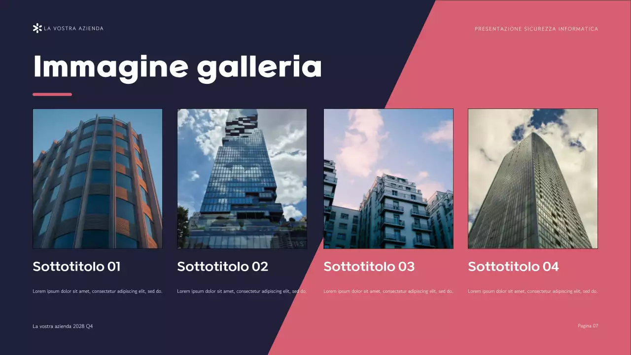 Presentazione dell'Agenzia di sicurezza informatica moderna viola