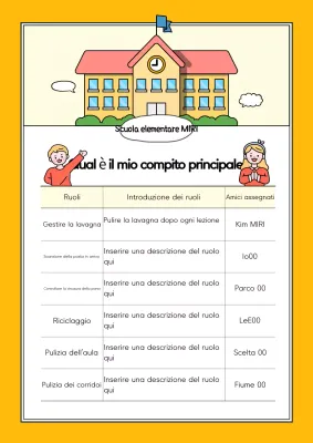 Poster scolastico giallo e simpatico