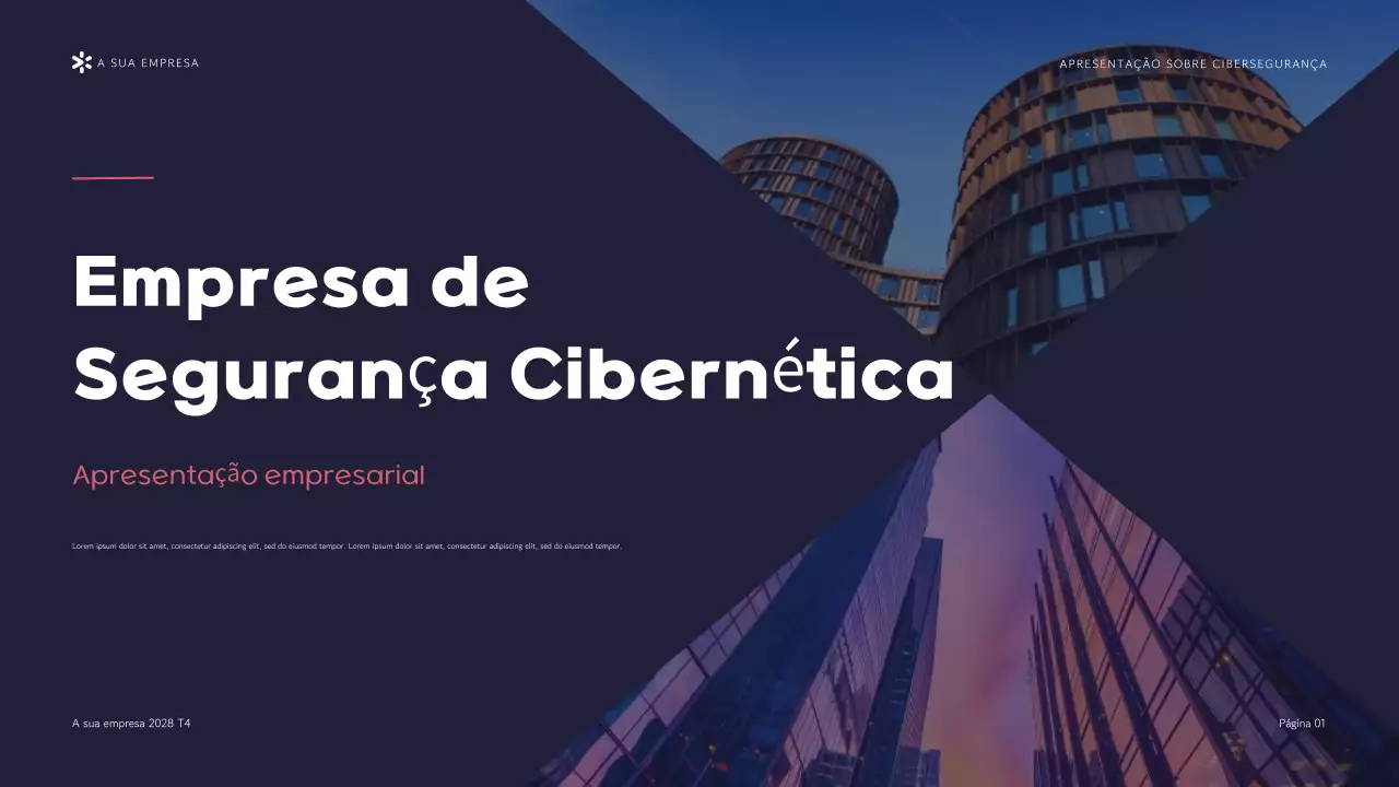 Apresentação da Agência de Cibersegurança Moderna Púrpura