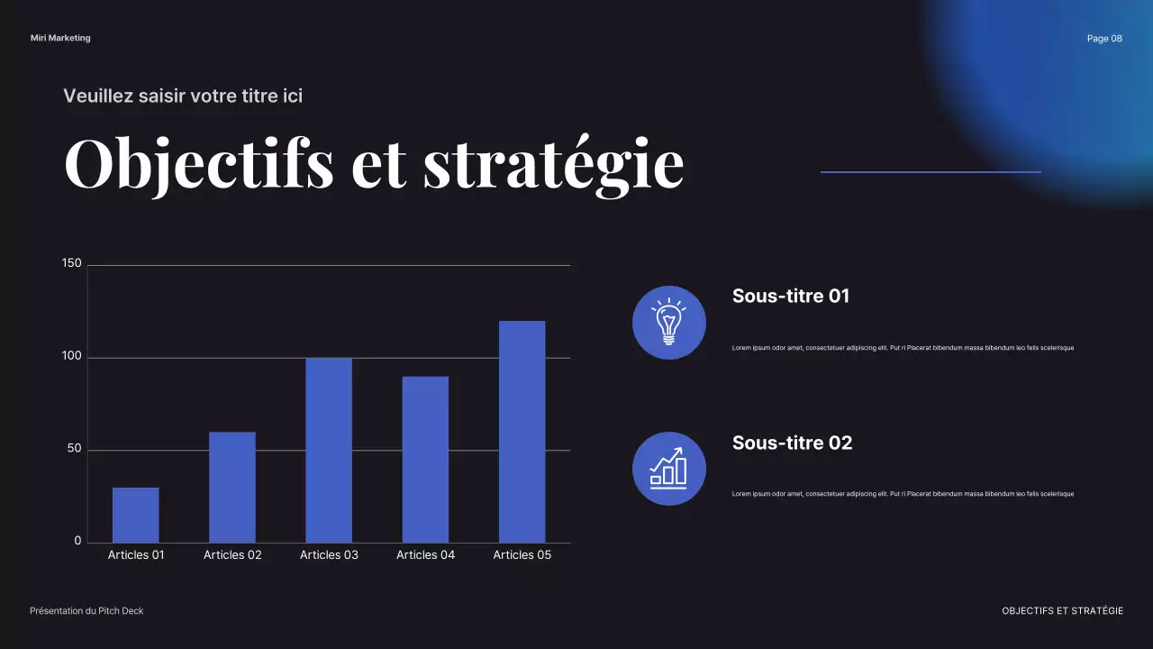 présentation de l'introduction de l'entreprise blue modern