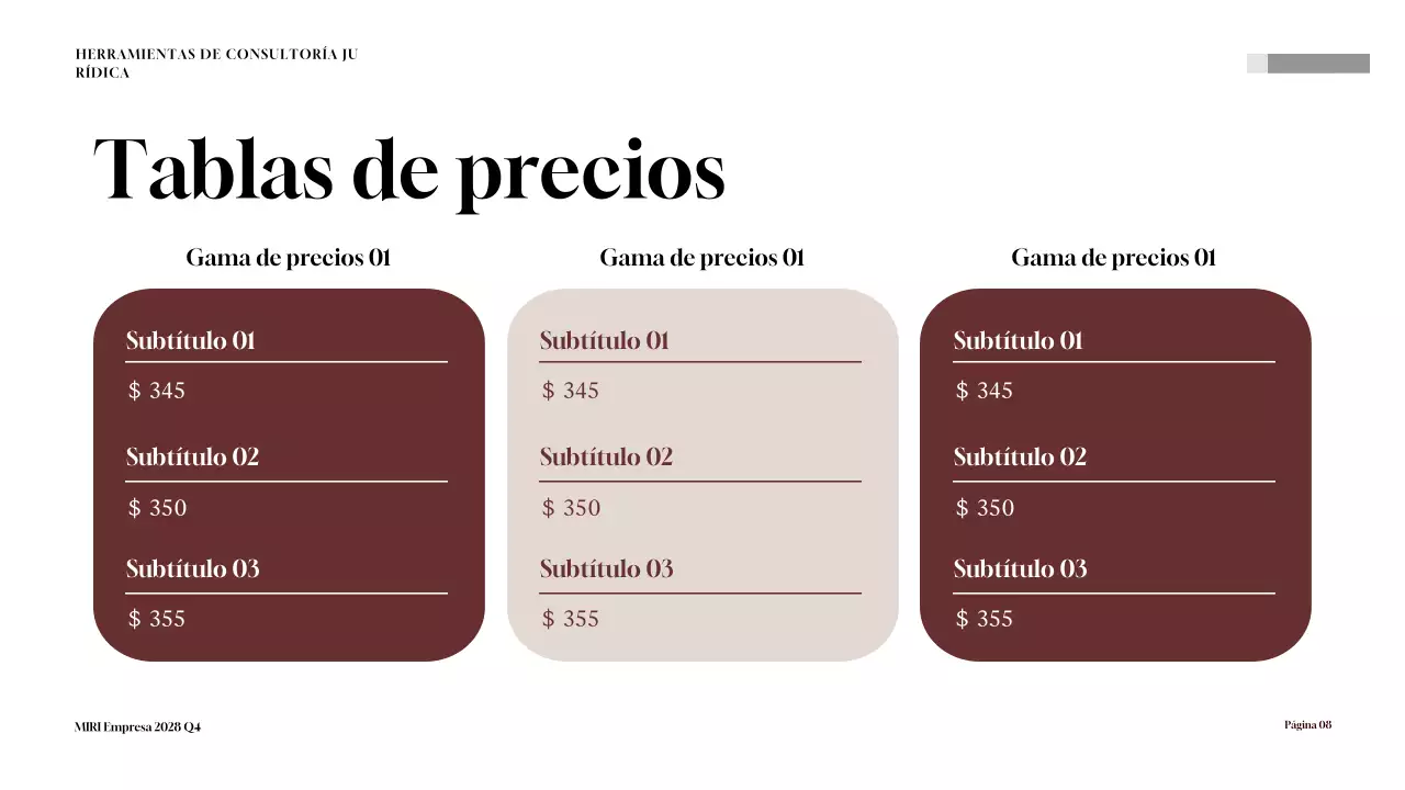 Maroon Professional Legal Consulting Toolkit Presentación
