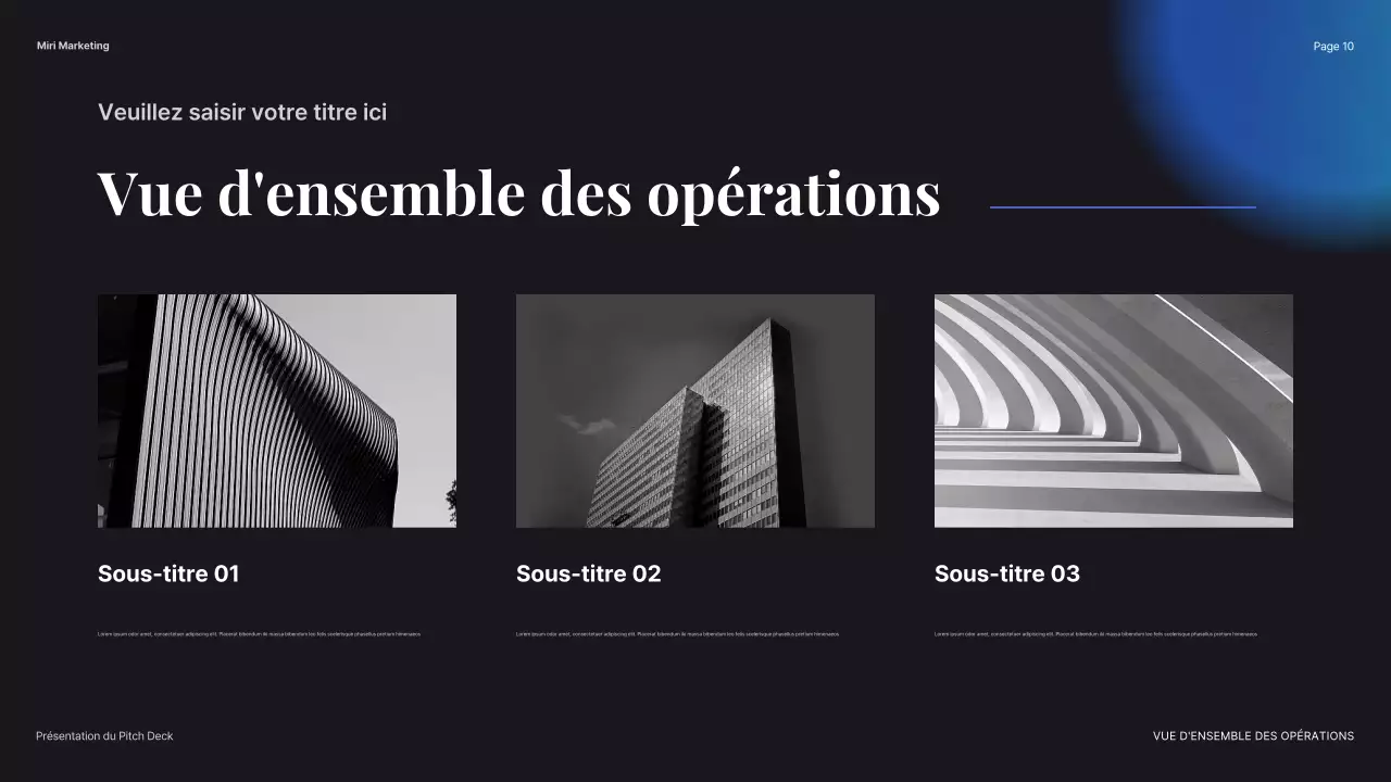 présentation de l'introduction de l'entreprise blue modern