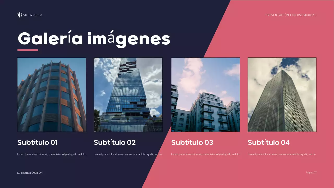 Presentación de la Agencia de Ciberseguridad Purple Modern