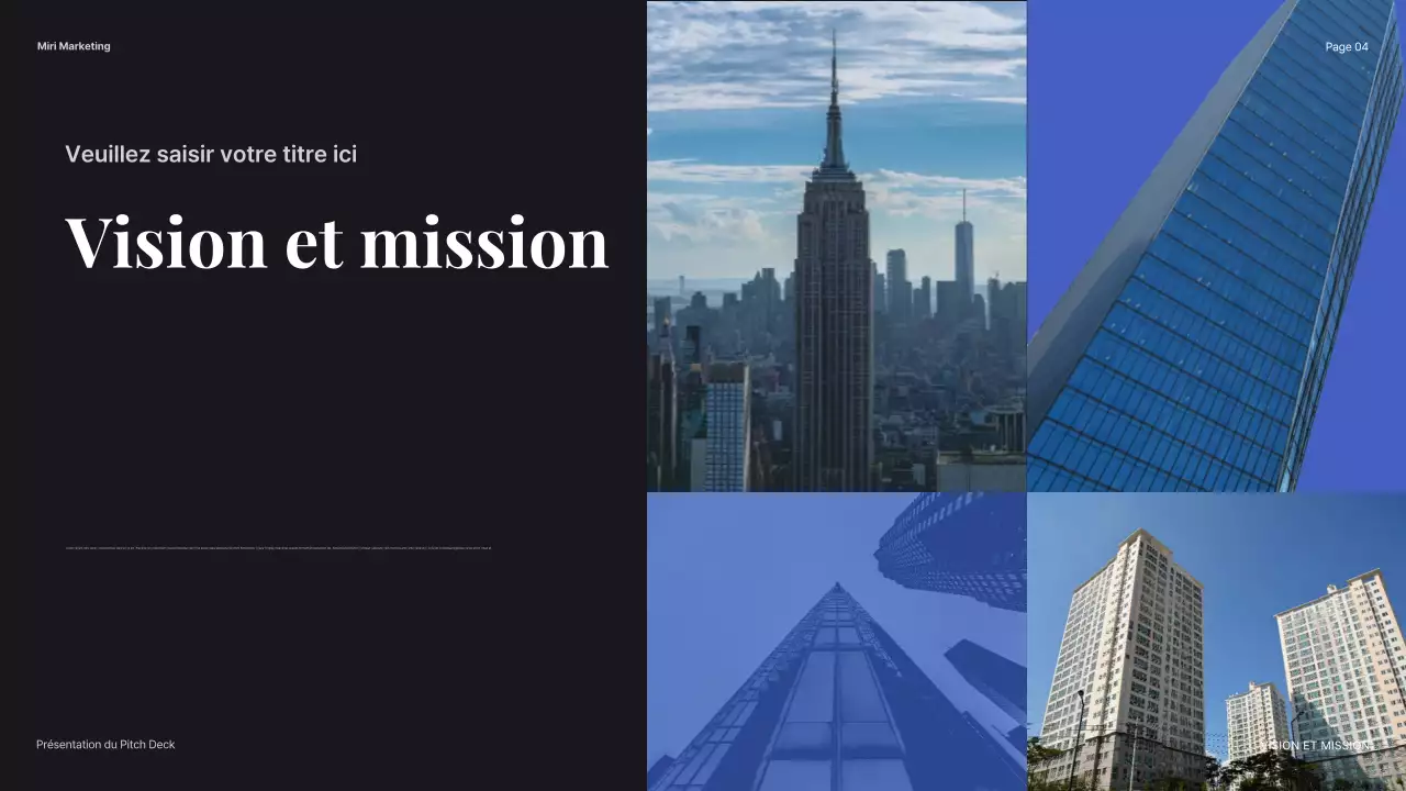 présentation de l'introduction de l'entreprise blue modern