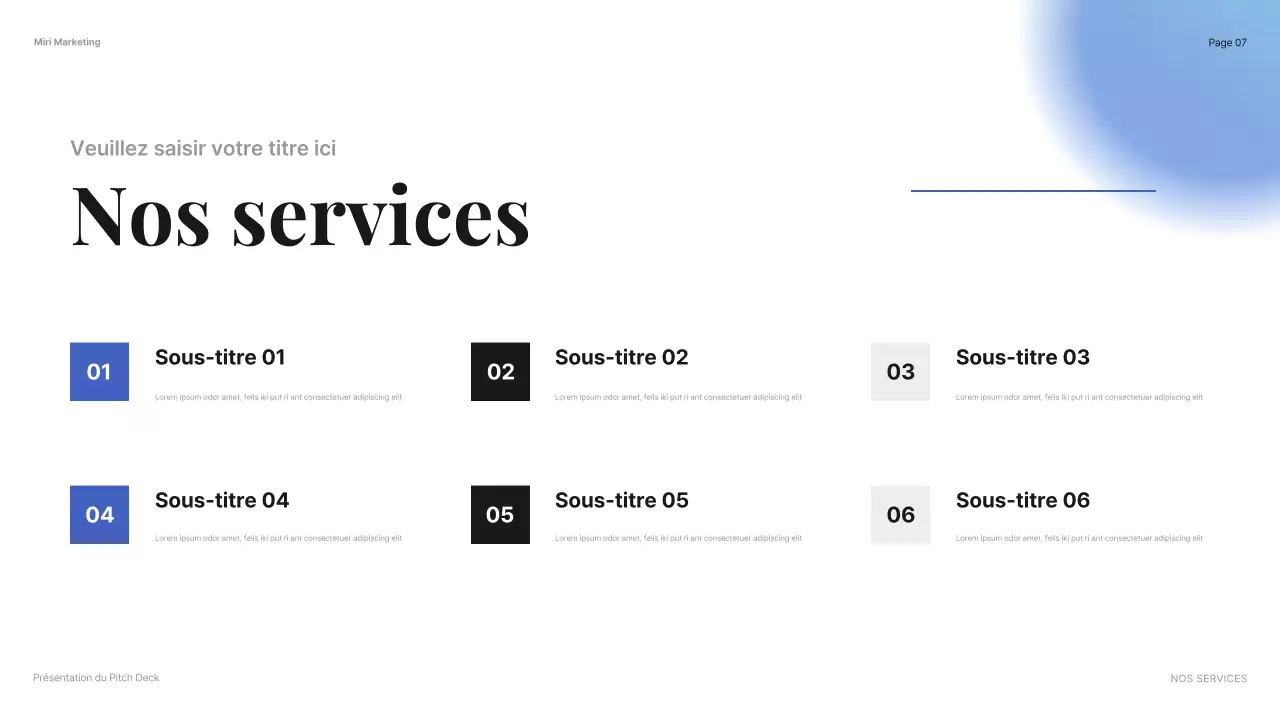 présentation de l'introduction de l'entreprise blue modern