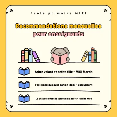 Promouvoir les recommandations de livres jaunes et câlins