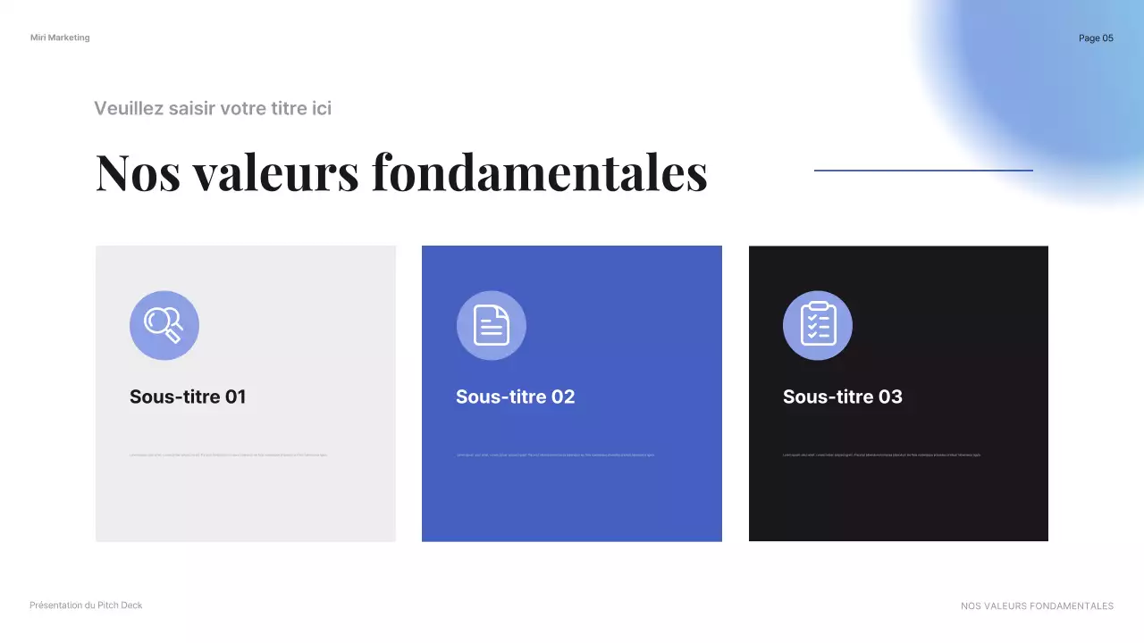 présentation de l'introduction de l'entreprise blue modern