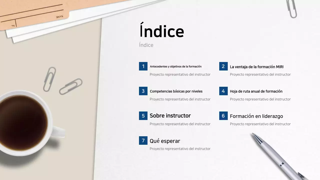 Propuestas de formación de Grey Clean